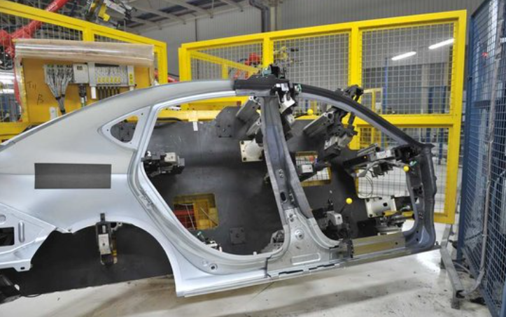 Car body welding line