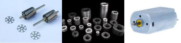 DC motor cores, AC induction motor cores, synchronous motor cores