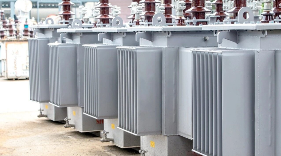 Distribution transformers ready for delivery