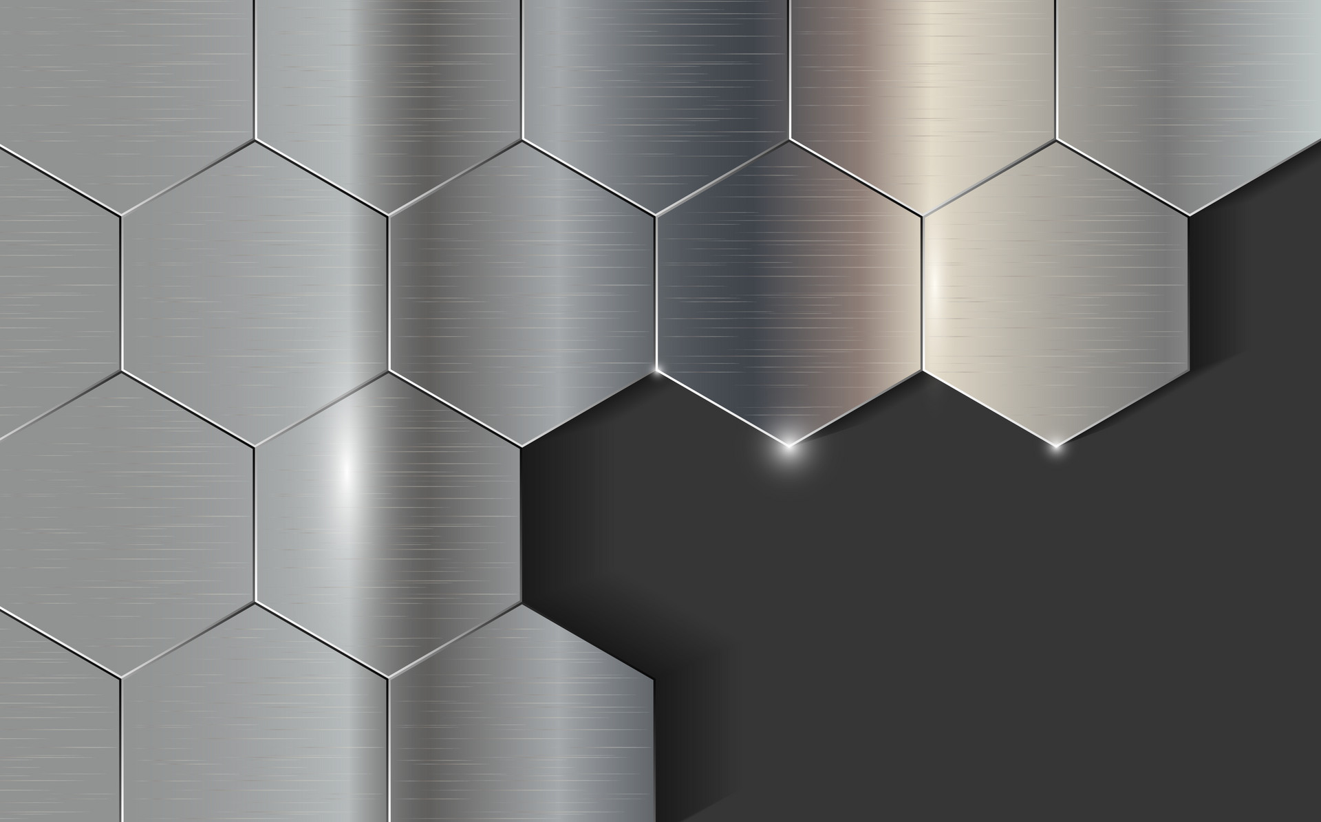 Hexagonal stainless steel texture