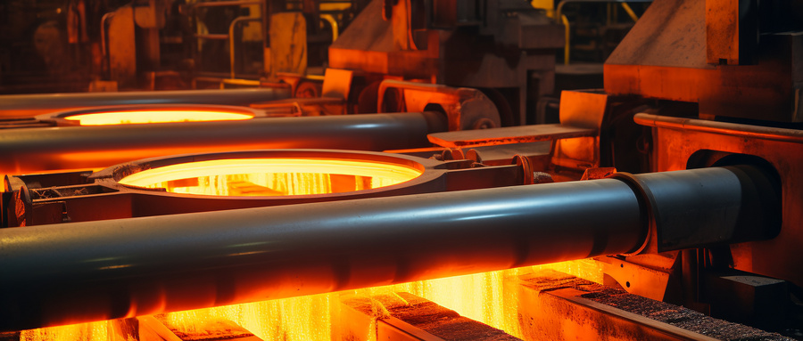Hot steel pipe production