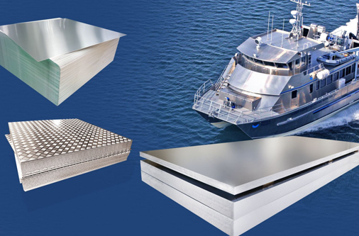Marine aluminum plates for shipbuilding