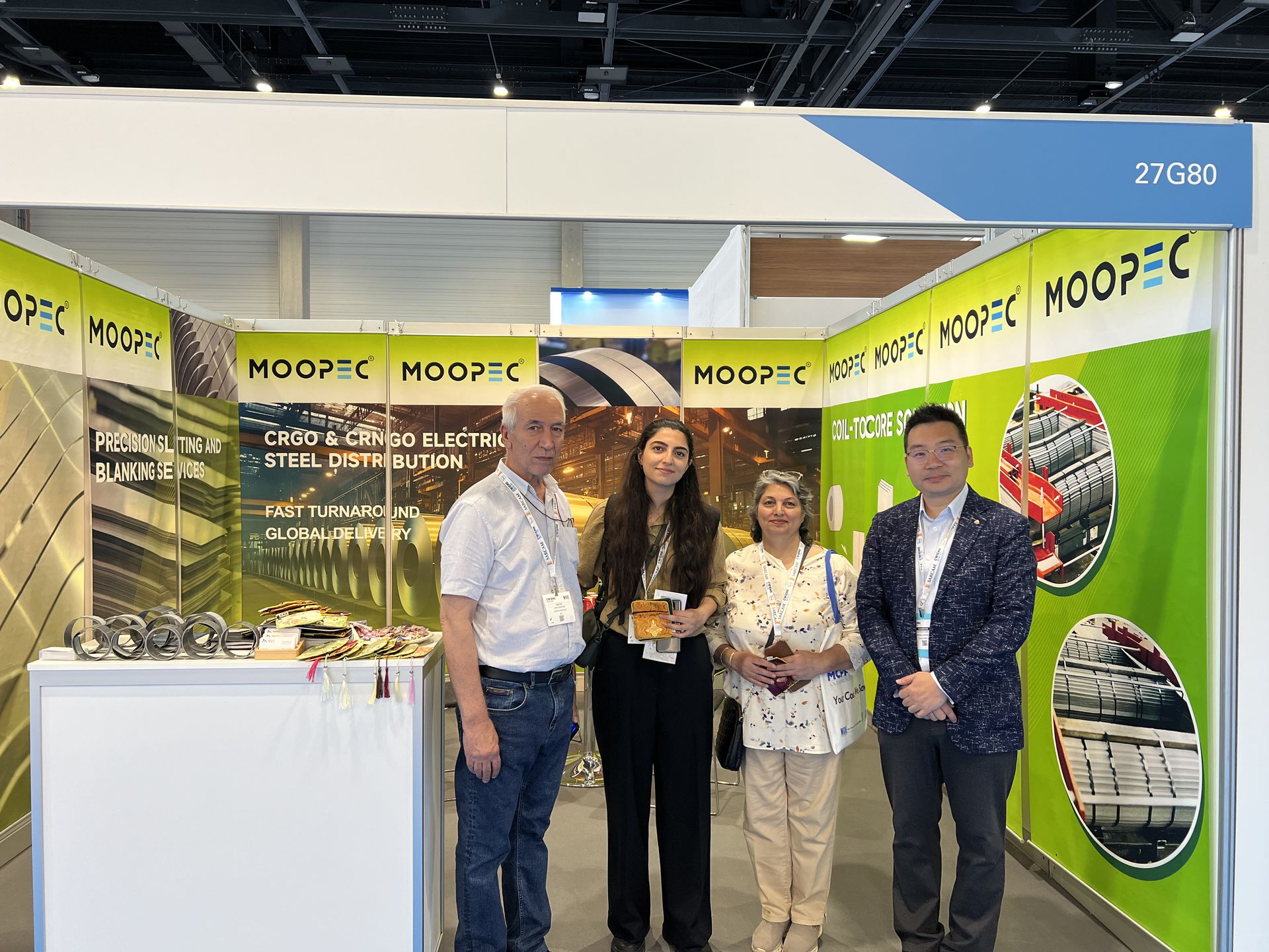 MOOPEC team at CWIEME Berlin 2025 booth
