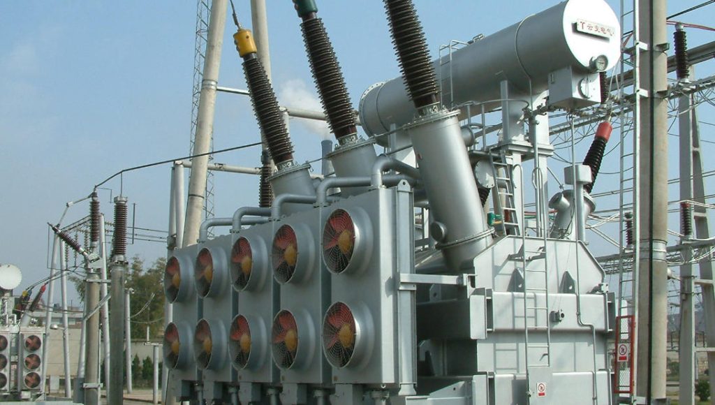 Power transformers in substation