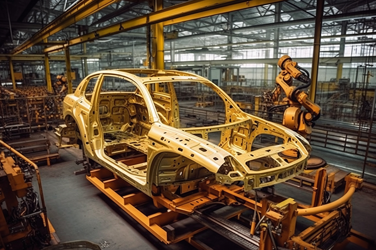 Robotic welding in automobile manufacturing
