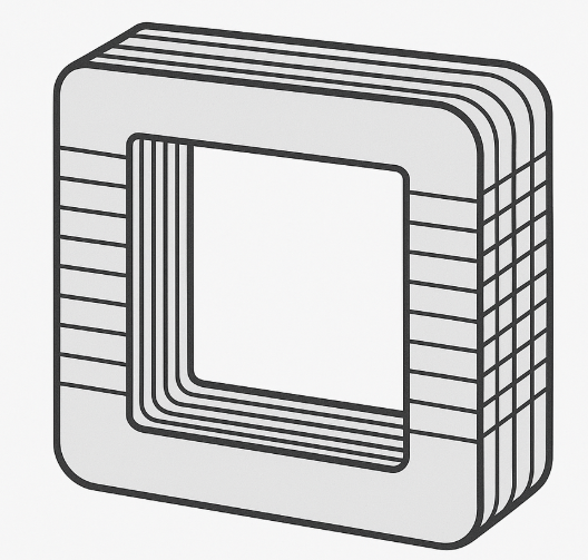 Single-phase laminated iron core