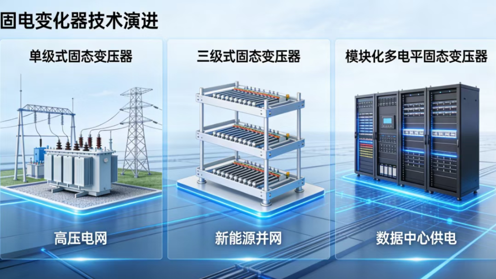 Solid-state transformer technology evolution infographic