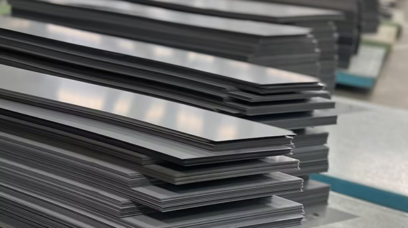 Stacked metal plates