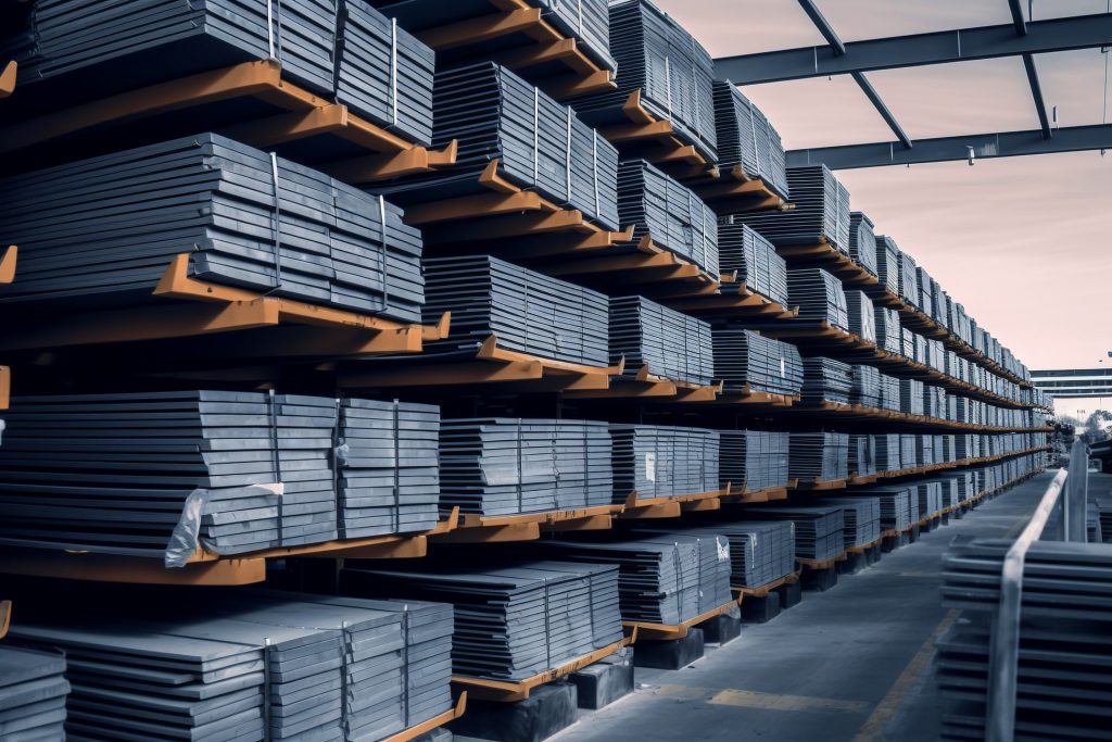 Steel building materials warehouse