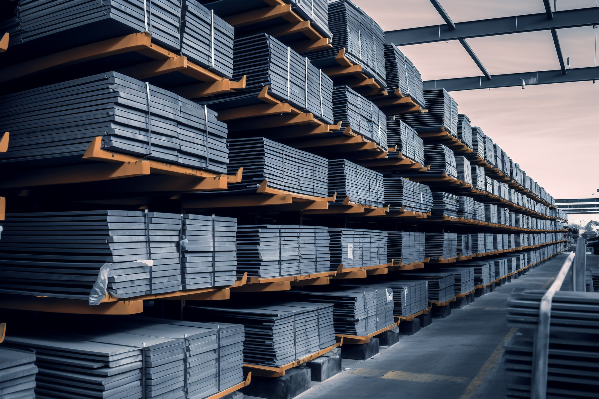 Steel building materials warehouse