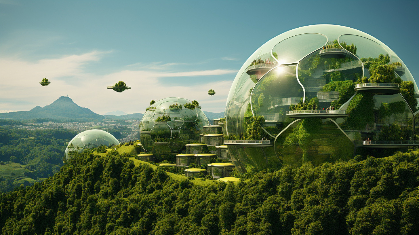 Sustainable green city concept
