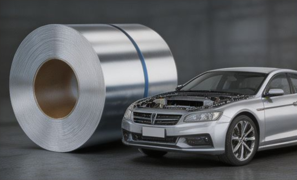Automotive steel coil and car