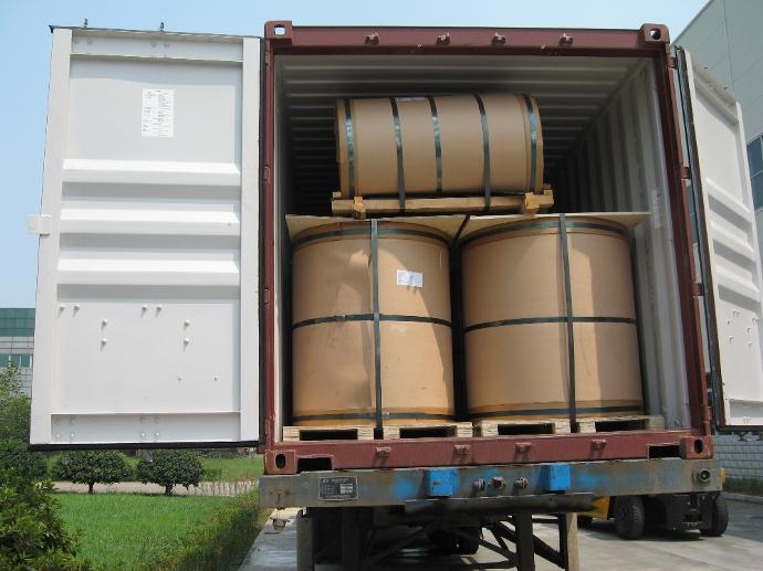 aluminum packages in container